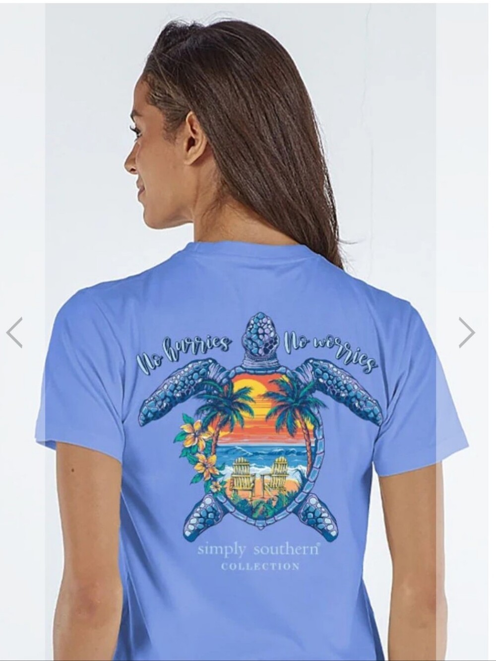 Simply Southern Turtle Tracker Wave Short Sleeve Shirt, NWT